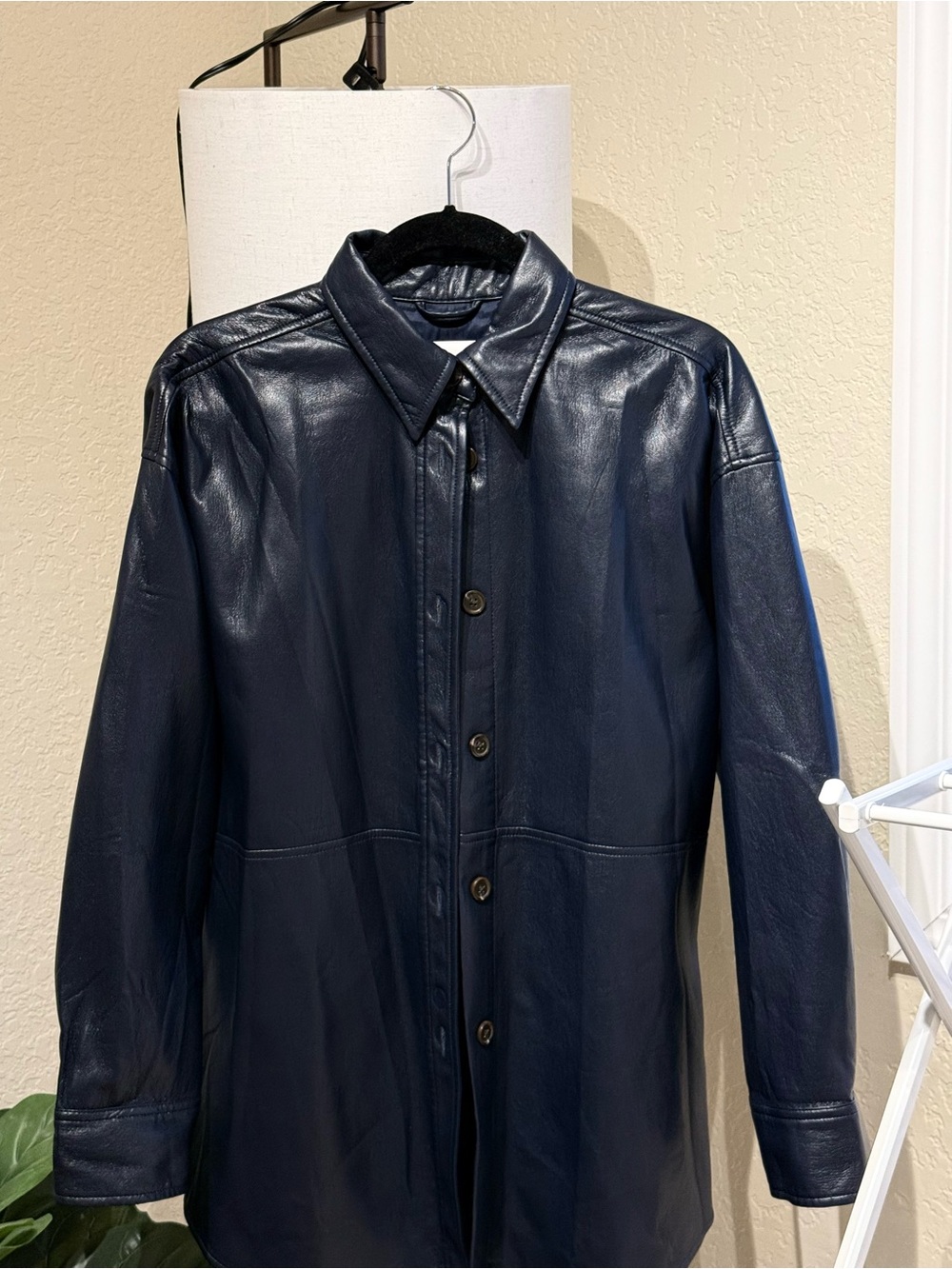 Women’s Babaton leather shirt